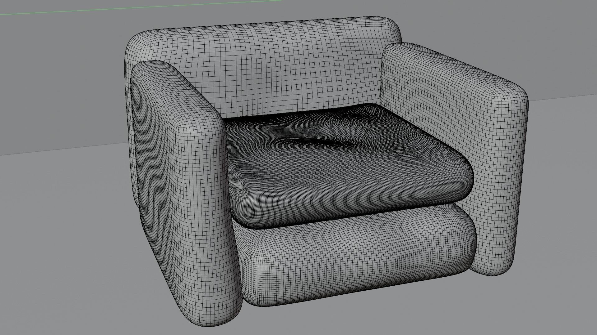 Armchair leather chair 3D model_5
