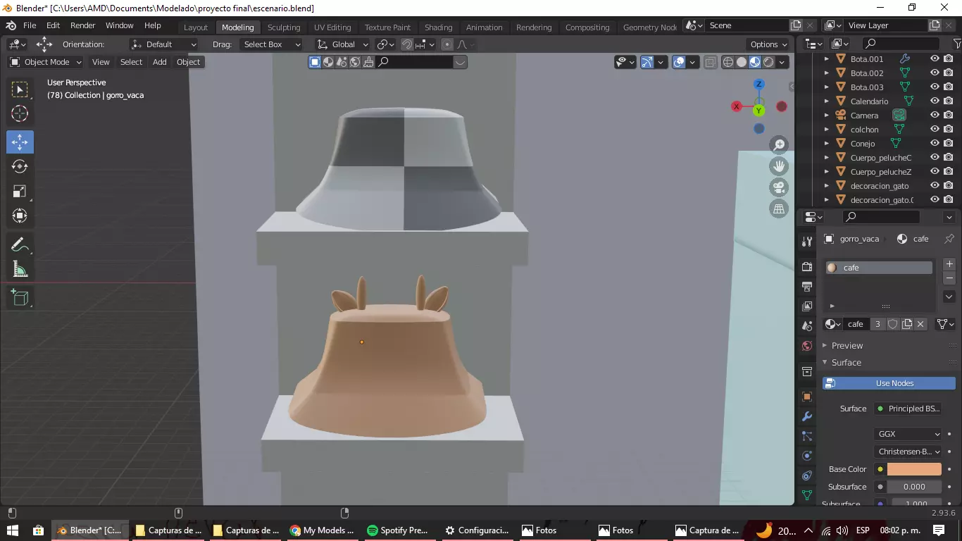 BucketHat statue 3D print model