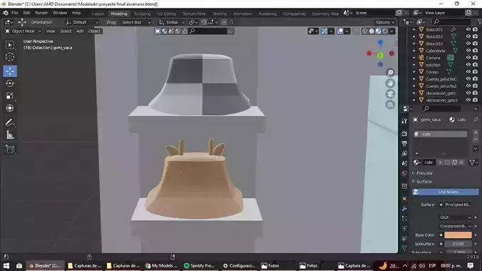 BucketHat statue 3D print model