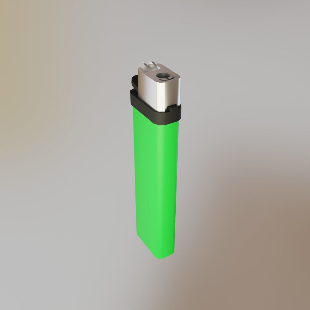 Low-poly Lighter Free low-poly 3D model_3