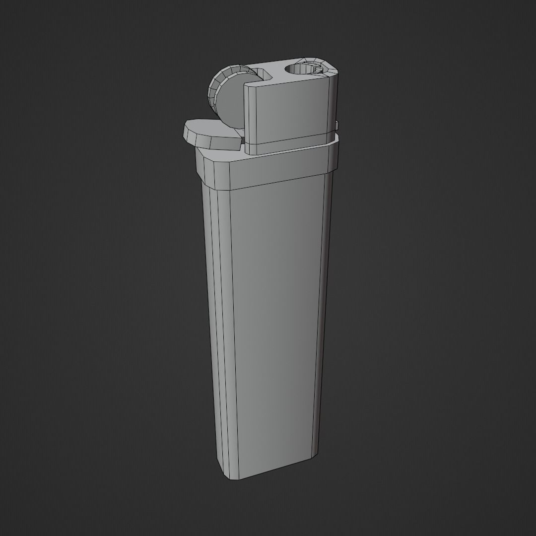 Low-poly Lighter Free low-poly 3D model_7