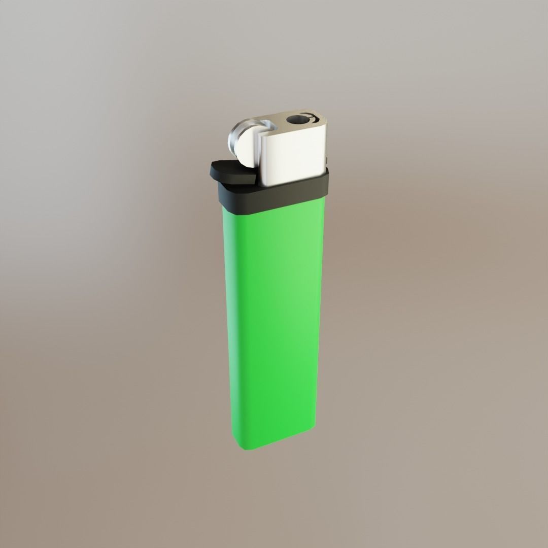 Low-poly Lighter Free low-poly 3D model_2