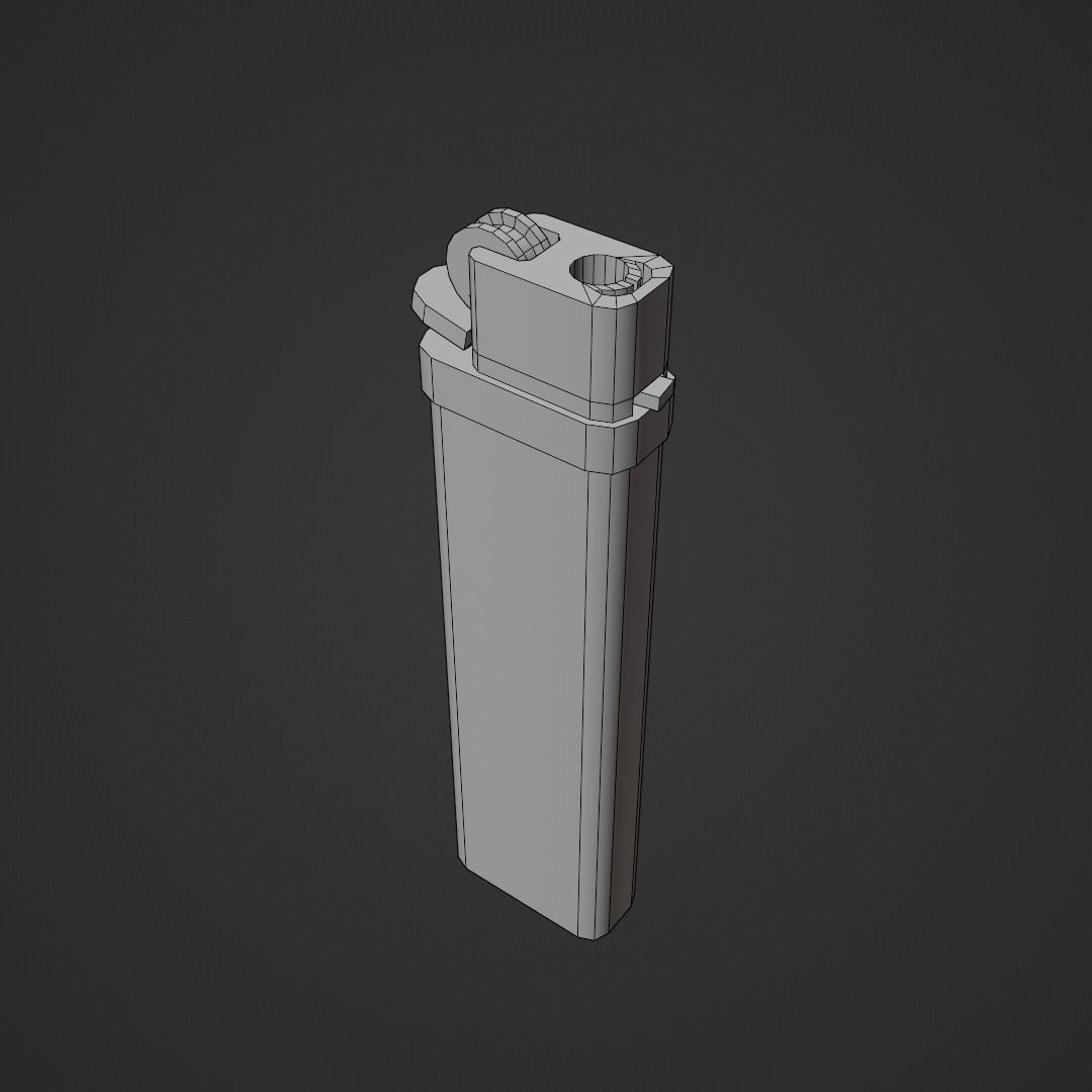 Low-poly Lighter Free low-poly 3D model_8