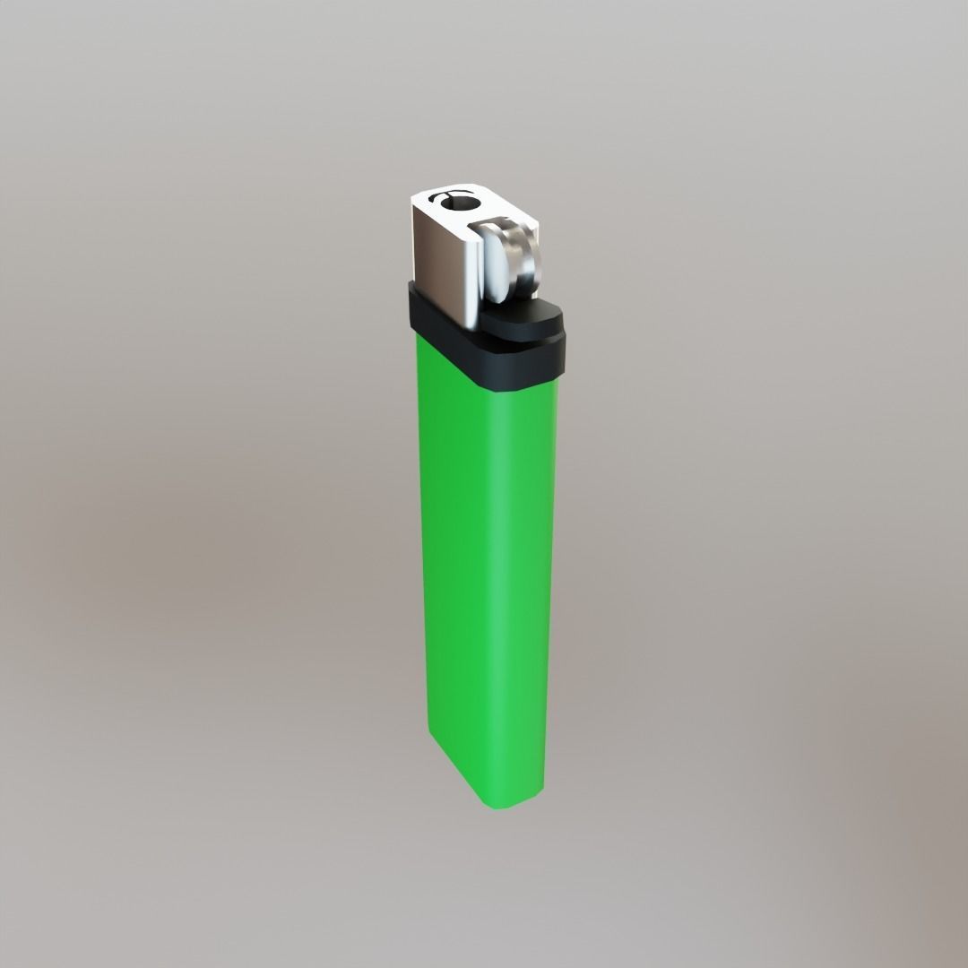 Low-poly Lighter Free low-poly 3D model_1