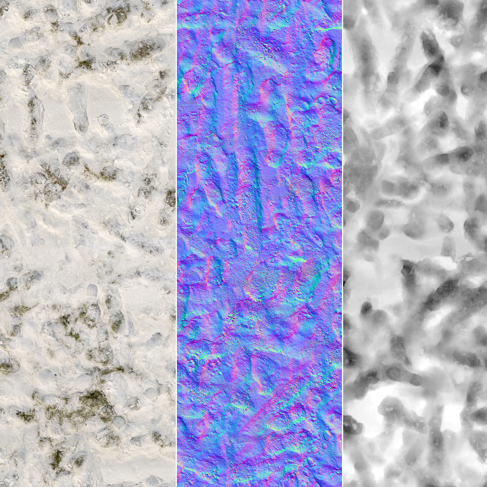 8k seamless snow square material 02 Low-poly 3D model_6