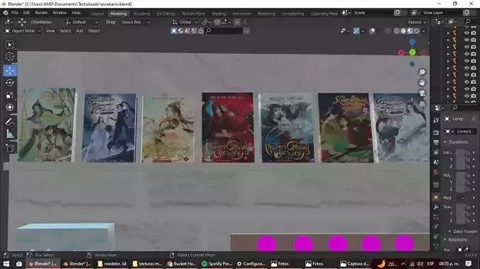 BooksLibros computer screen showing different