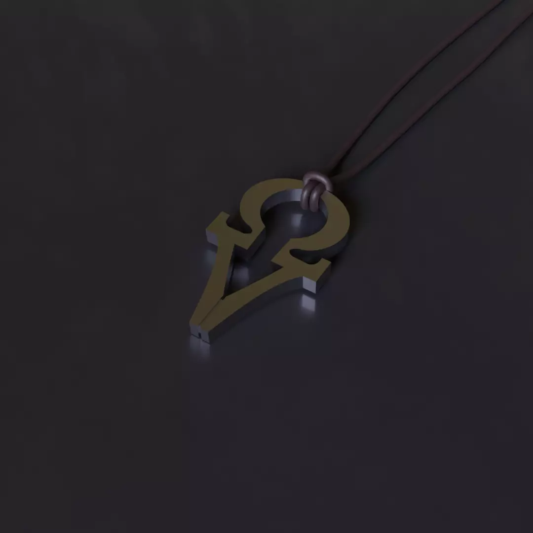 Alpha and Omega necklace 3D print model 3D print model