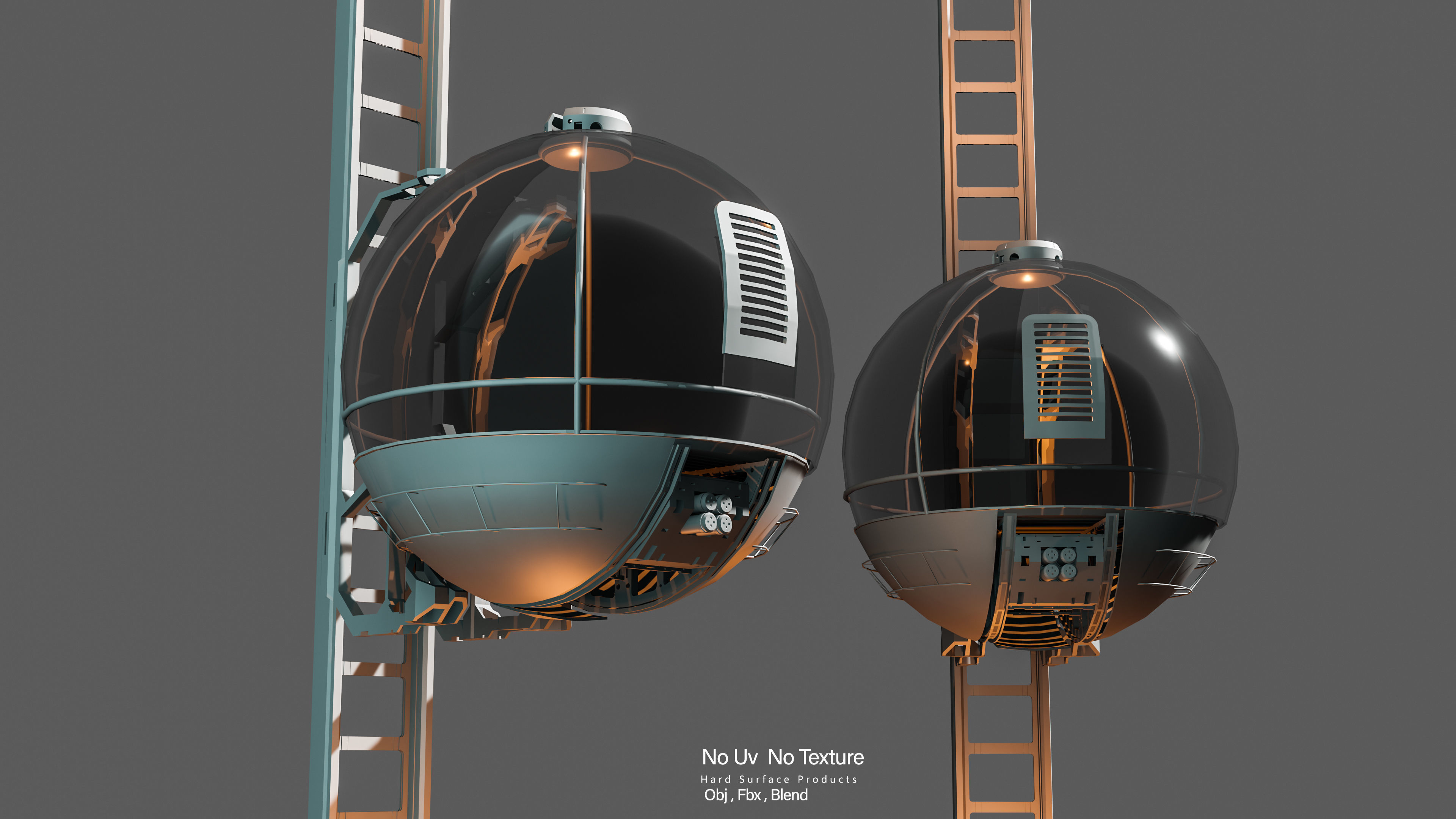 5 Sci-fi Elevator Kitbash VOl 01 3D model_5
