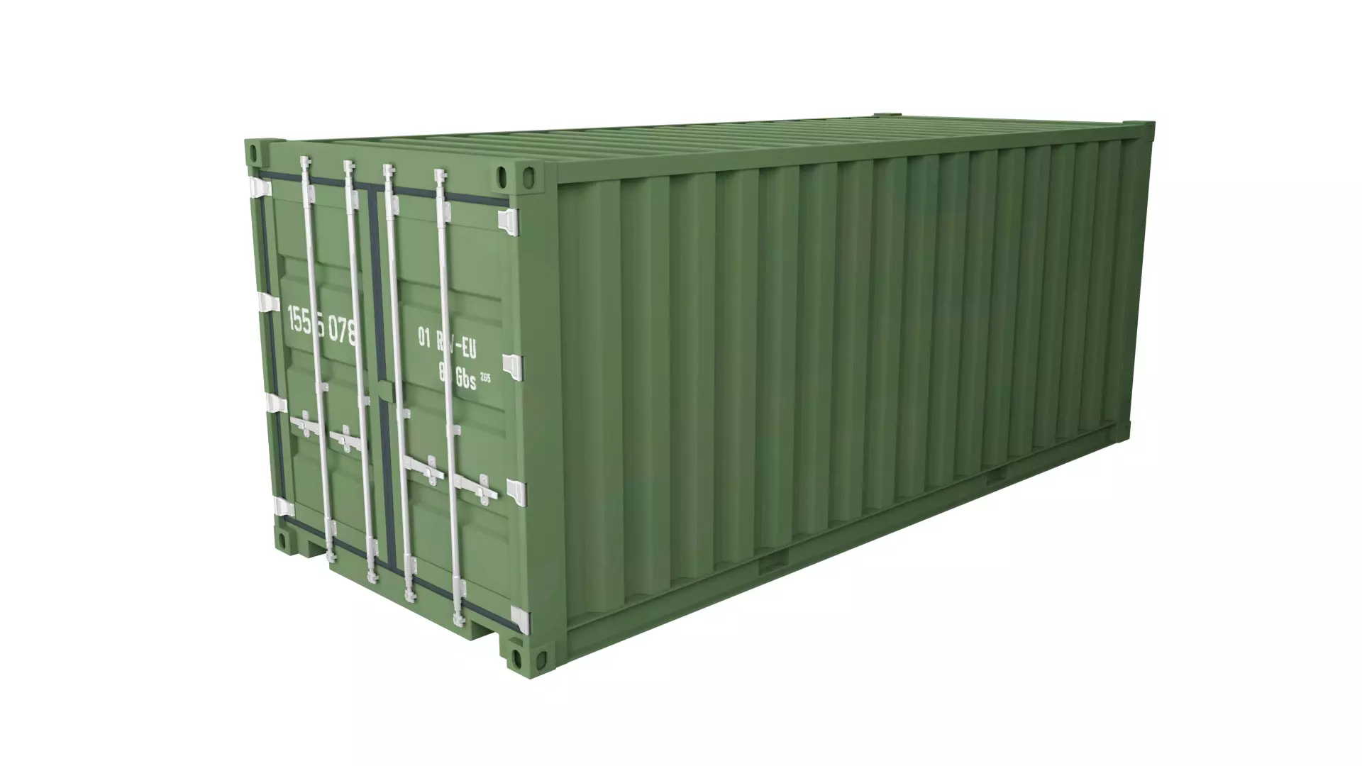 3D Container shipping Low-poly 3D model_0