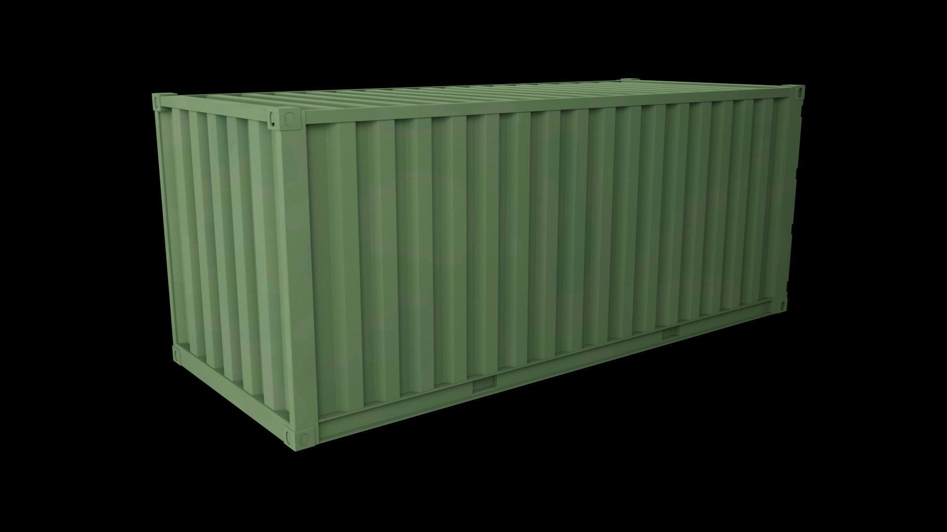 3D Container shipping Low-poly 3D model_3
