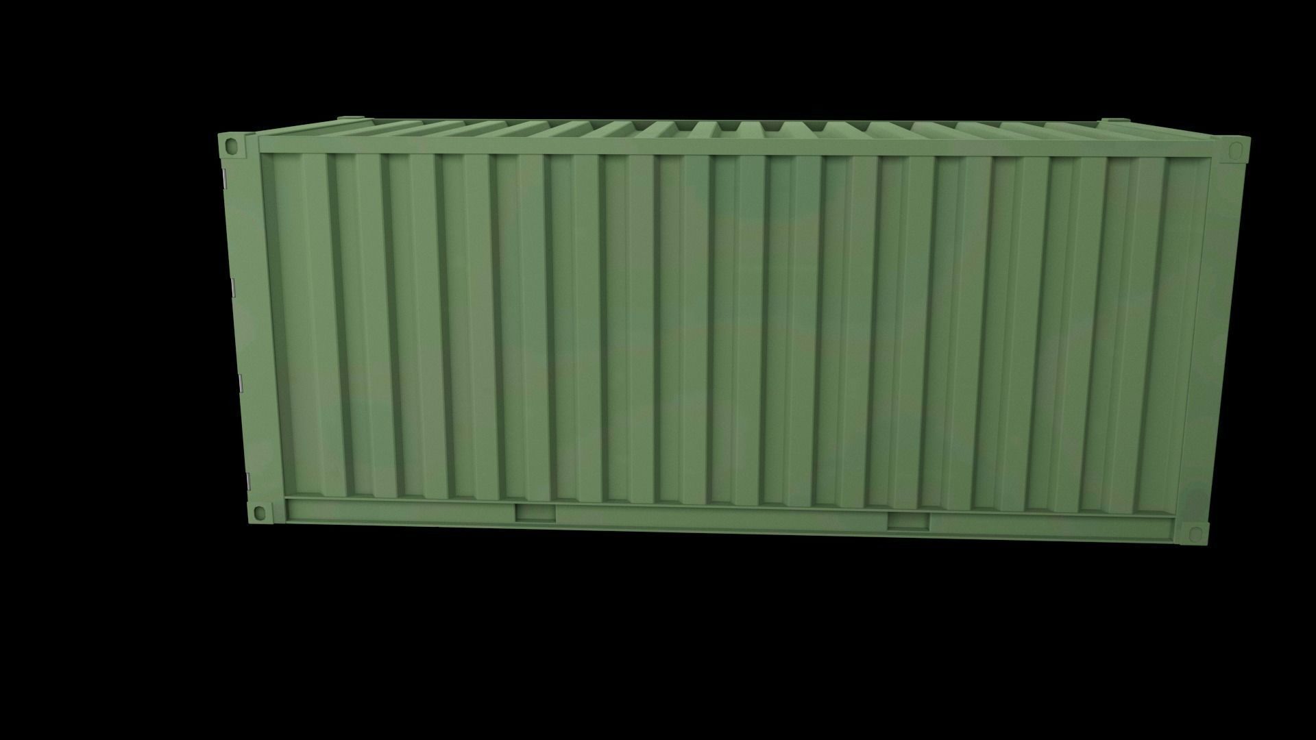 3D Container shipping Low-poly 3D model_1