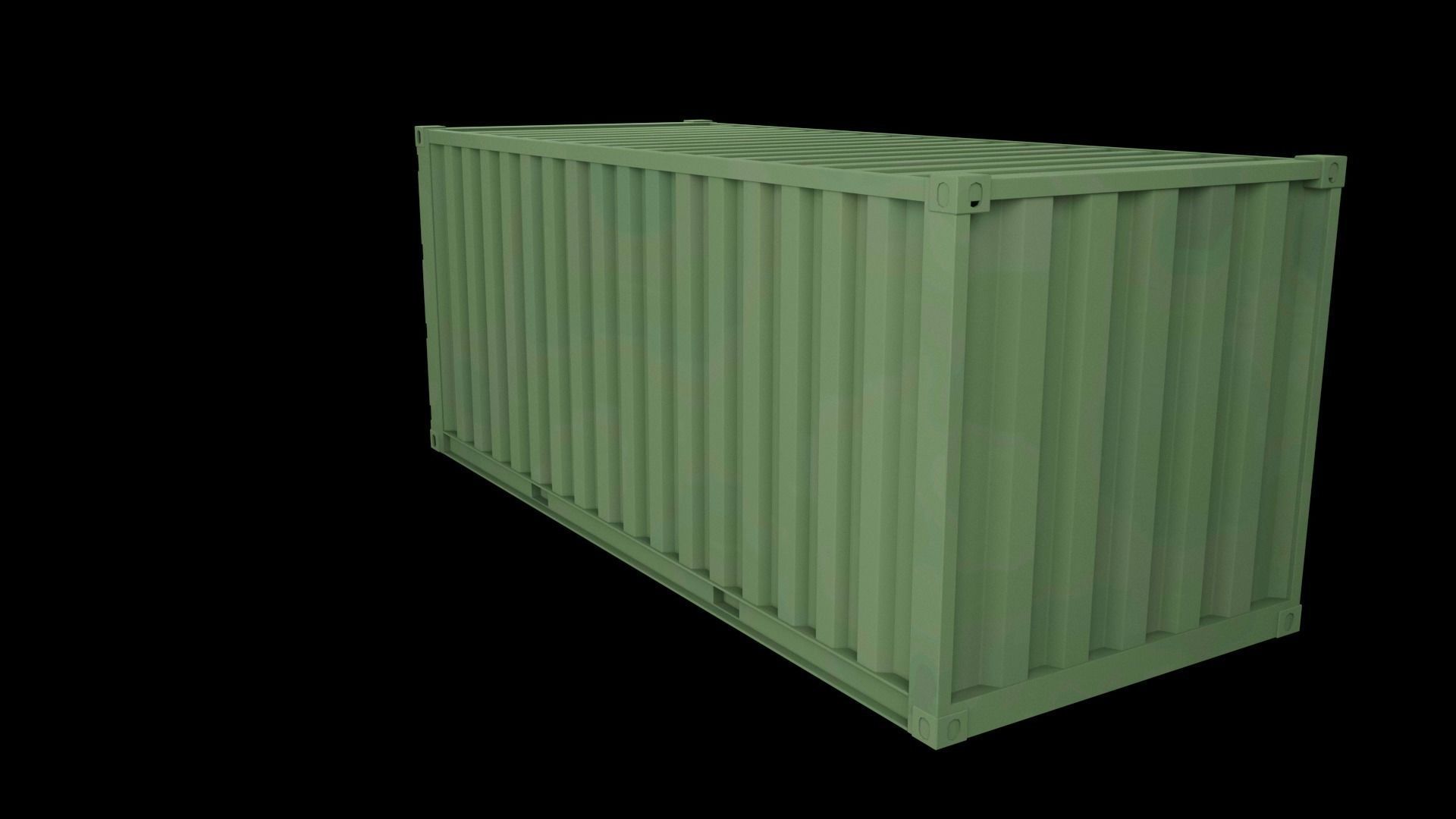 3D Container shipping Low-poly 3D model_2