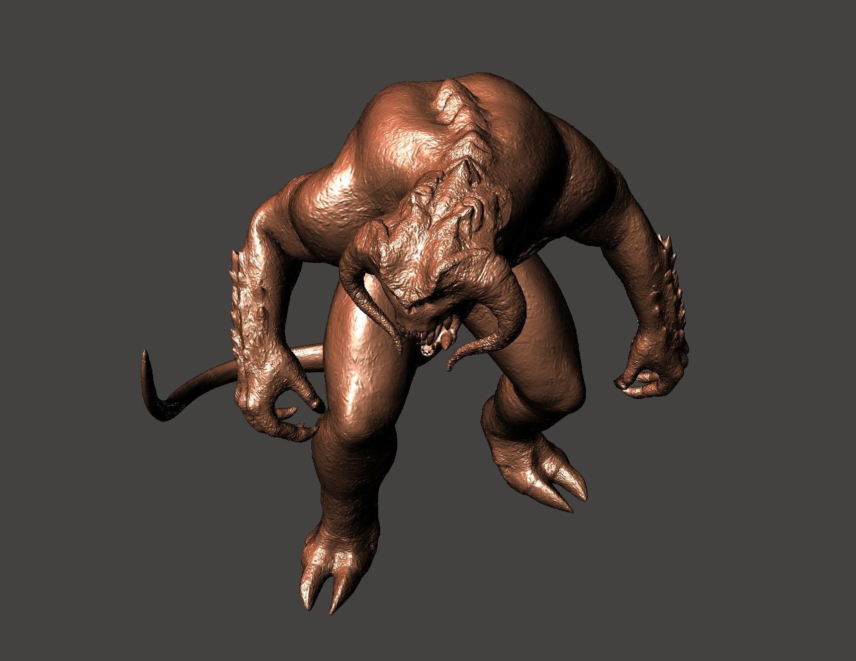 Armored Balrog LOTR Tar Goroth Shadow of War - Hi-Poly STL 3D print model_13