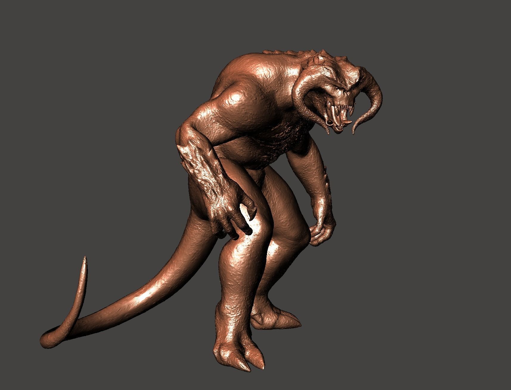 Armored Balrog LOTR Tar Goroth Shadow of War - Hi-Poly STL 3D print model_53