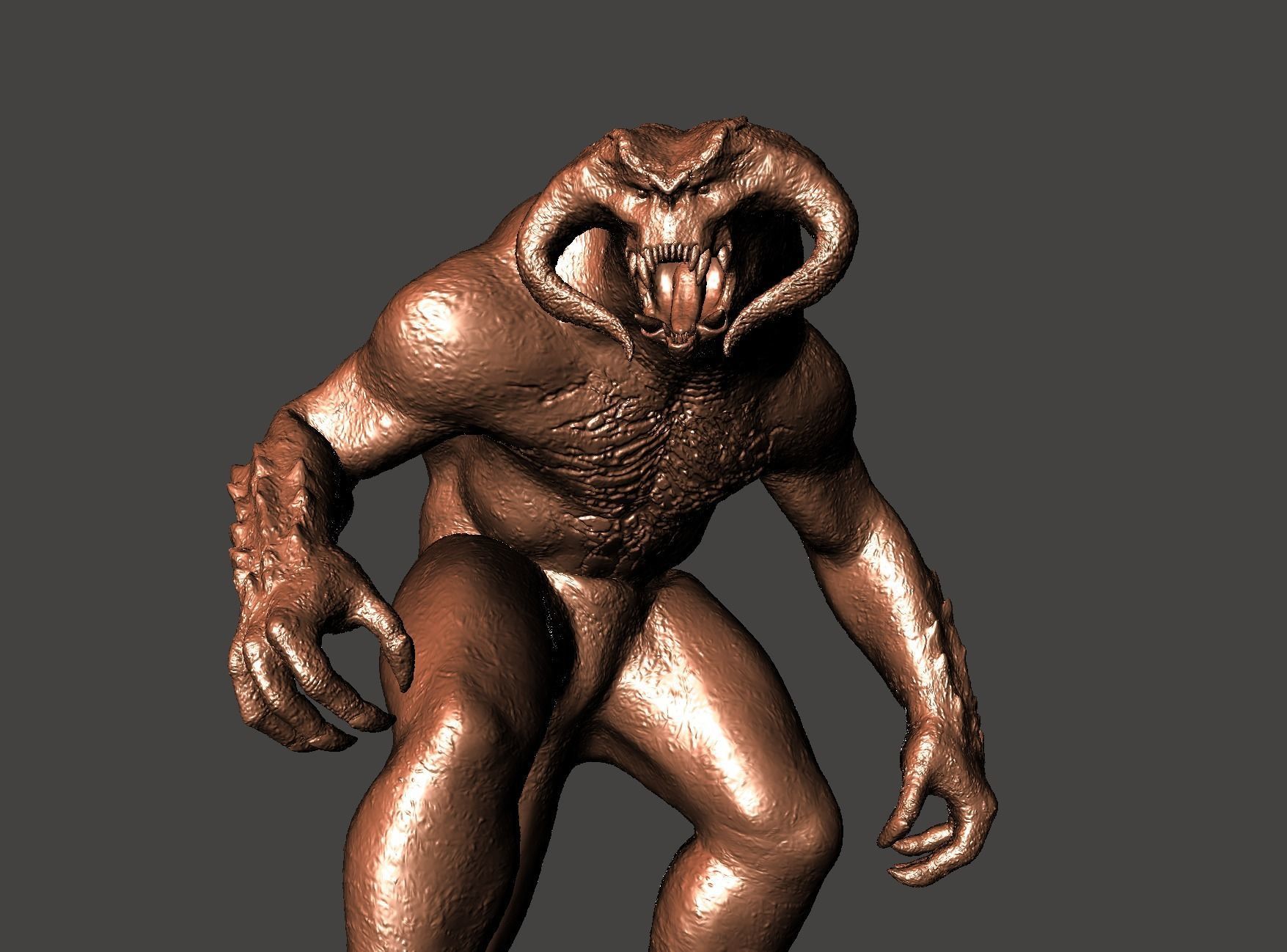 Armored Balrog LOTR Tar Goroth Shadow of War - Hi-Poly STL 3D print model_45