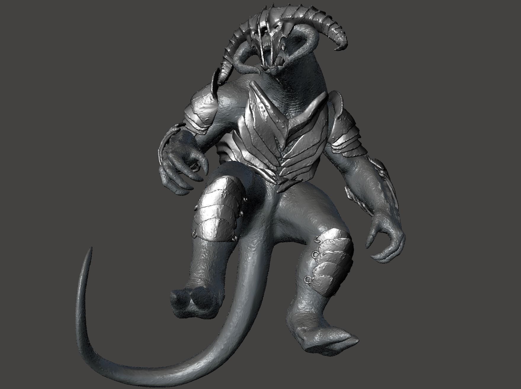 Armored Balrog LOTR Tar Goroth Shadow of War - Hi-Poly STL 3D print model_20