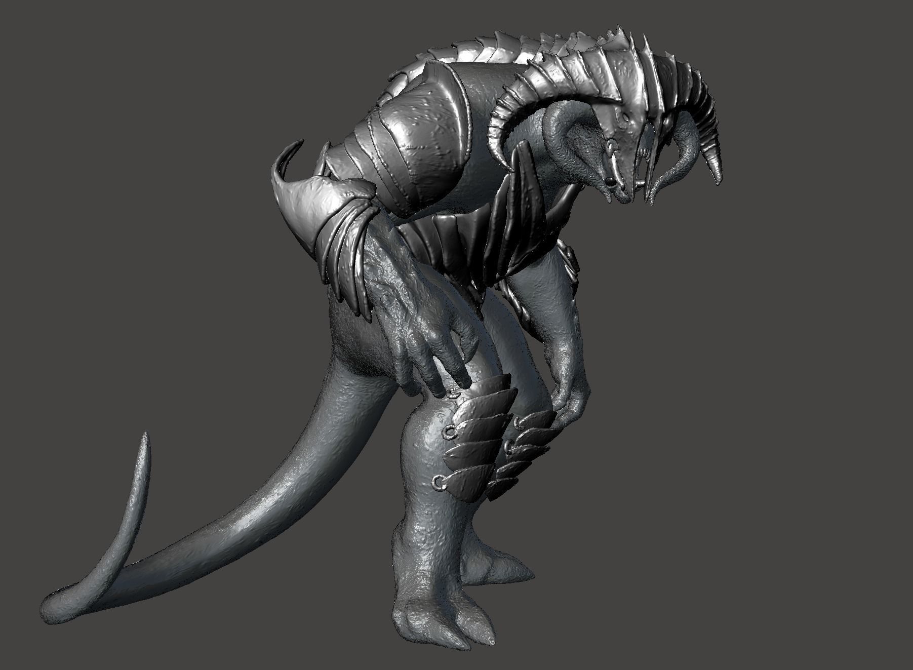 Armored Balrog LOTR Tar Goroth Shadow of War - Hi-Poly STL 3D print model_30