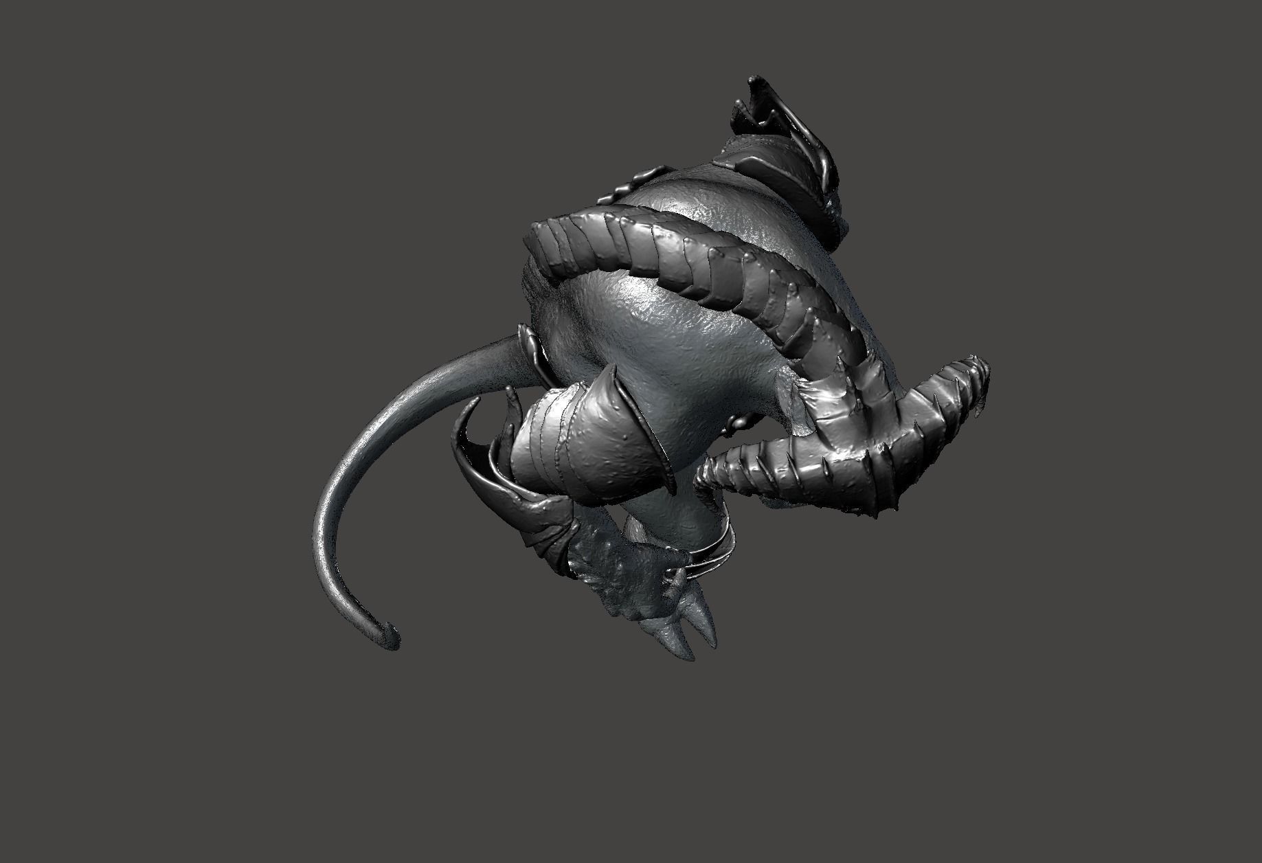 Armored Balrog LOTR Tar Goroth Shadow of War - Hi-Poly STL 3D print model_22