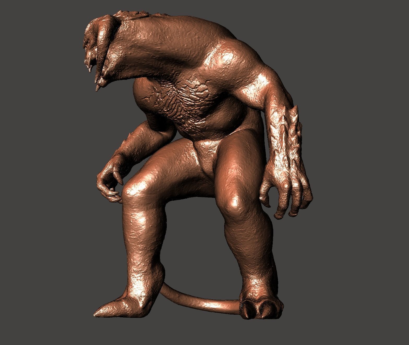 Armored Balrog LOTR Tar Goroth Shadow of War - Hi-Poly STL 3D print model_14