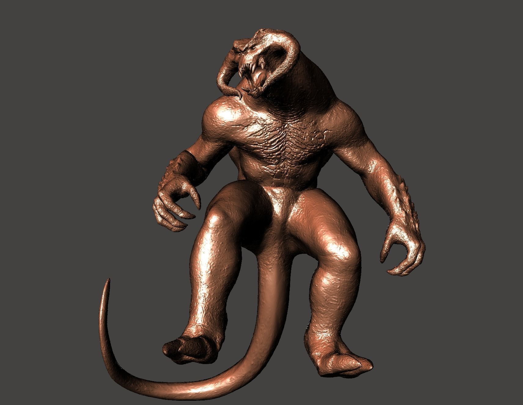 Armored Balrog LOTR Tar Goroth Shadow of War - Hi-Poly STL 3D print model_16