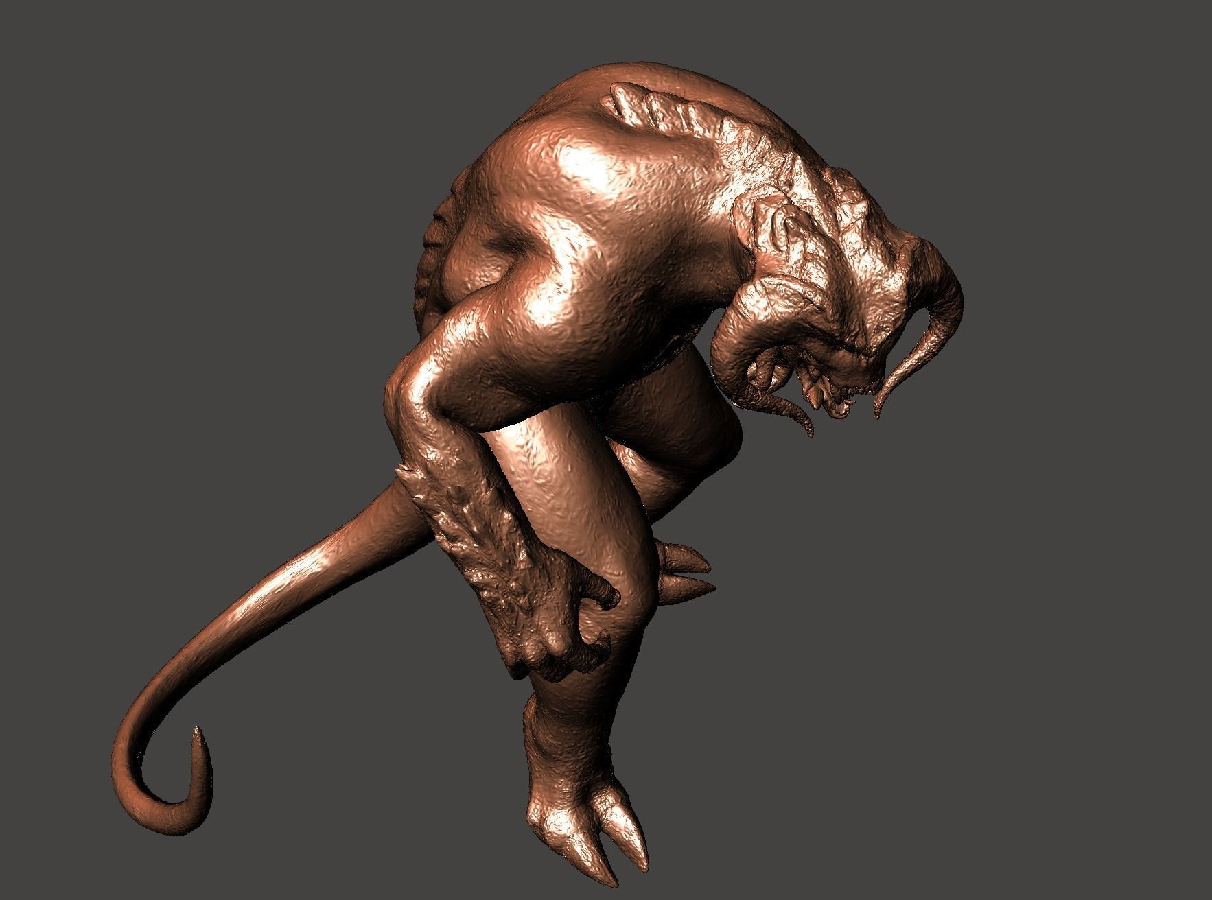 Armored Balrog LOTR Tar Goroth Shadow of War - Hi-Poly STL 3D print model_12