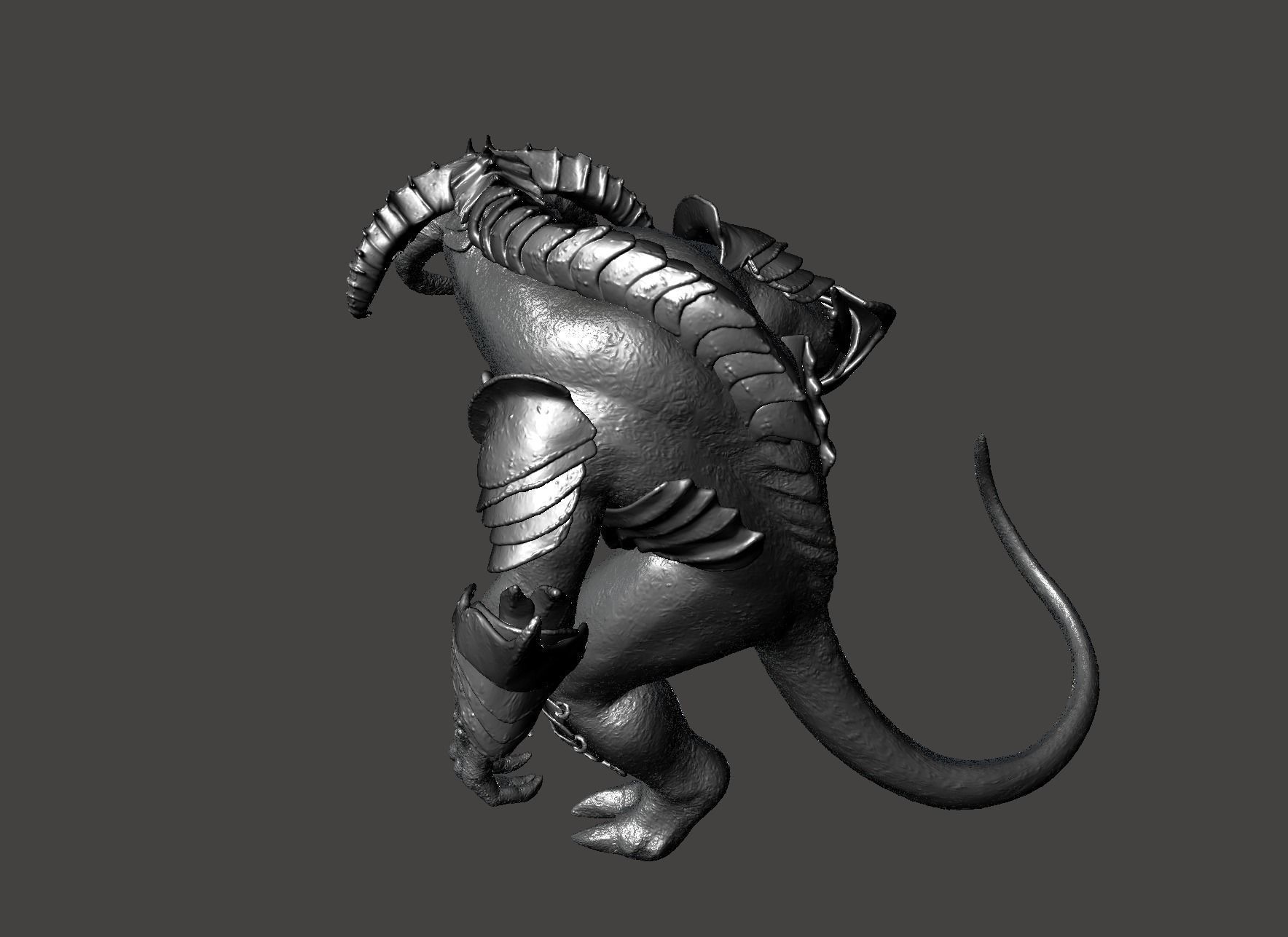 Armored Balrog LOTR Tar Goroth Shadow of War - Hi-Poly STL 3D print model_32