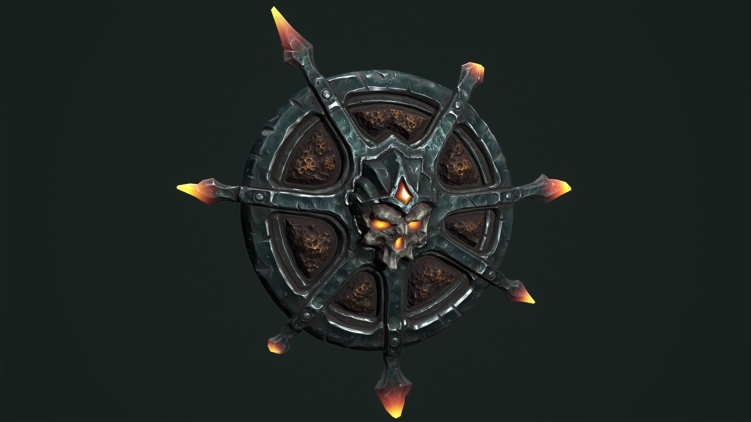 Fantasy undead weapons Low-poly 3D model_17