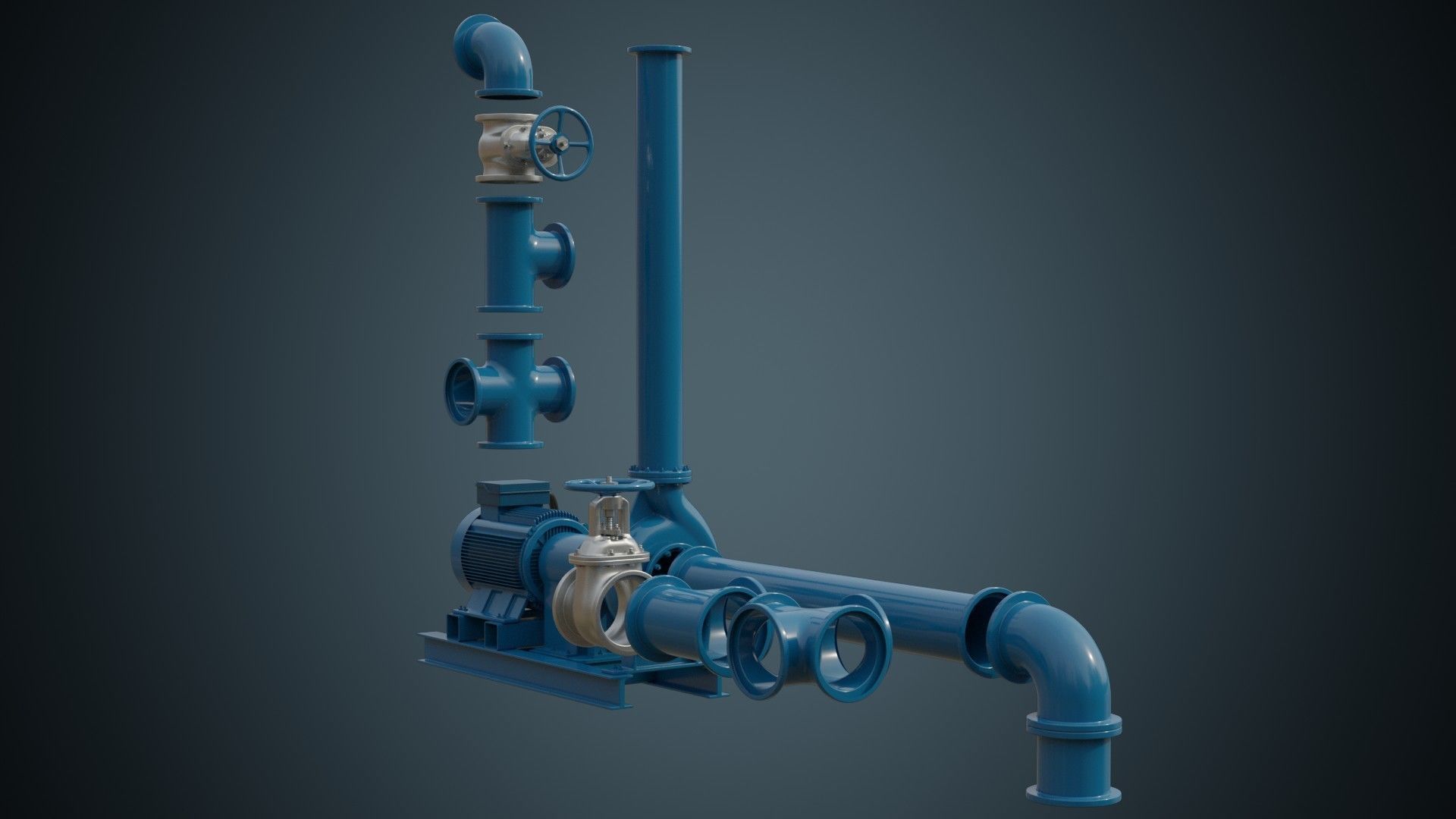 3D model Water Pump 3A VR / AR / low-poly | CGTrader