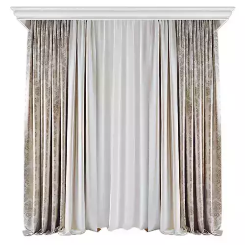 Curtains560 curtain Low-poly 3D model