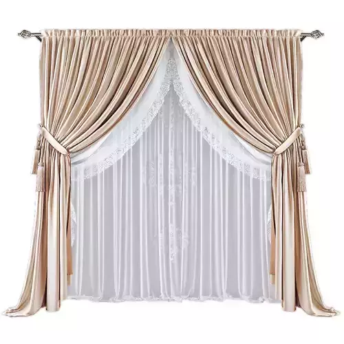 Curtains561 curtain Low-poly 3D model