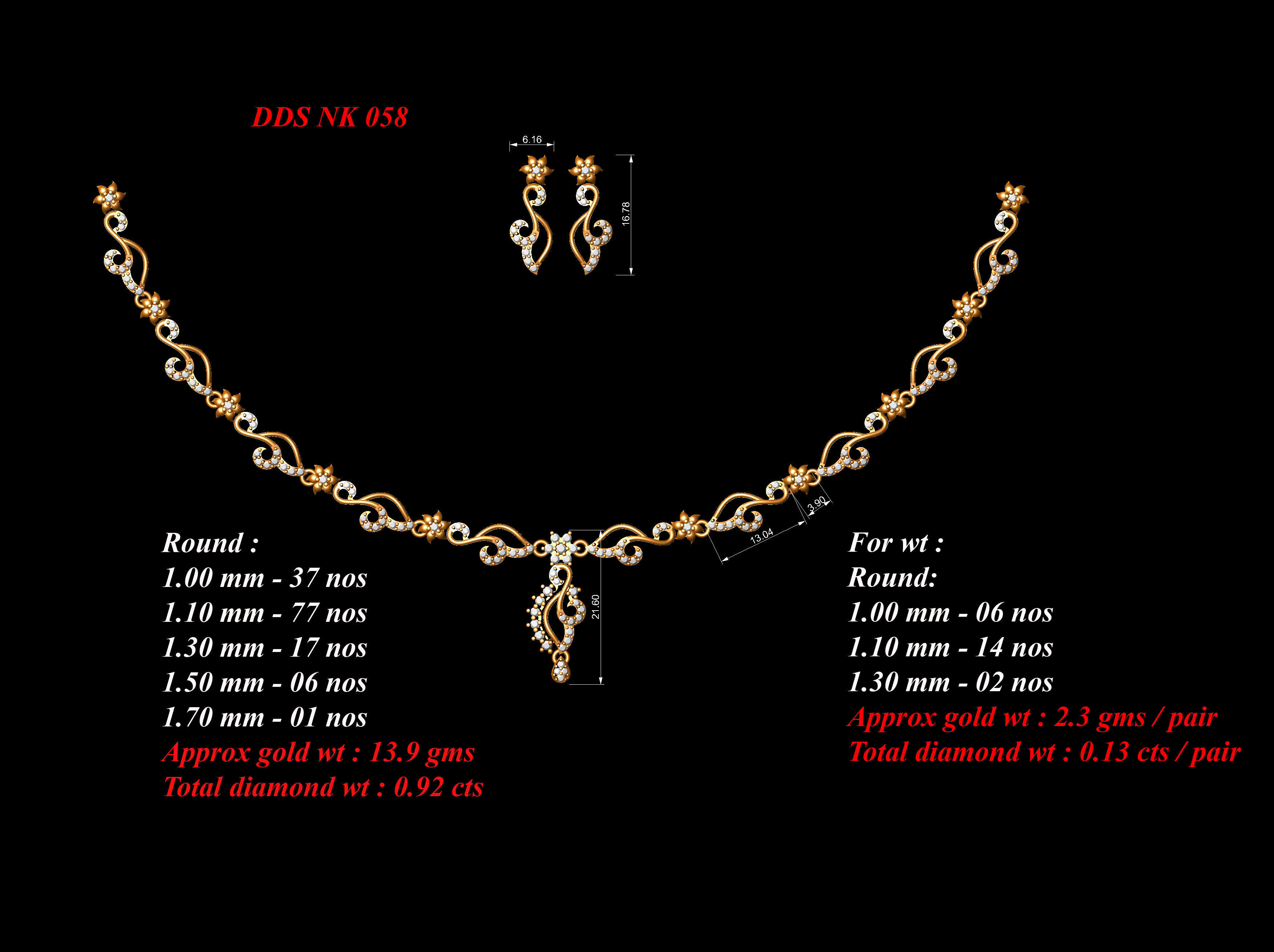 necklace  50  bulk  3dm files ready to print  part 05 3D print model_29