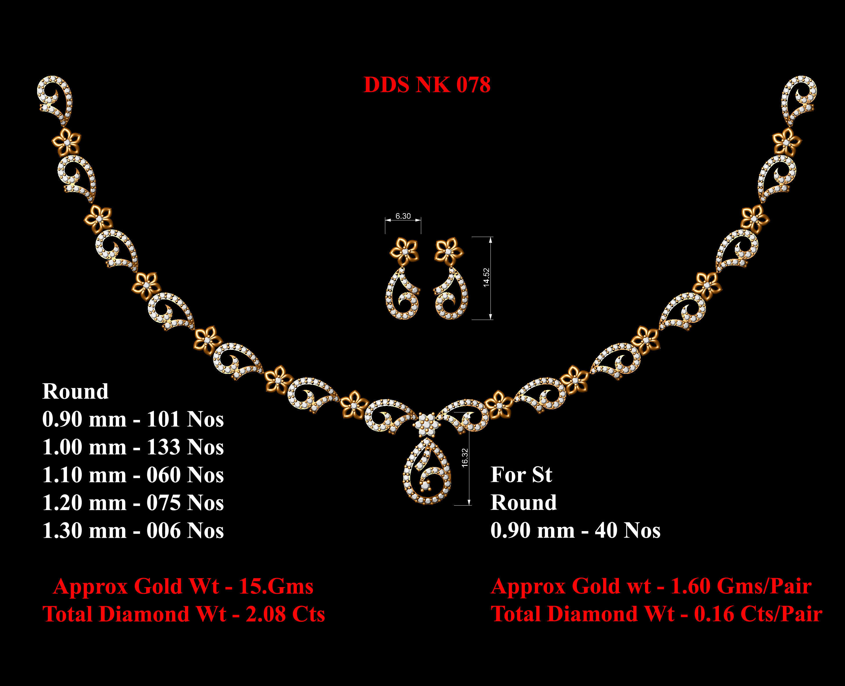 necklace  50  bulk  3dm files ready to print  part 05 3D print model_39