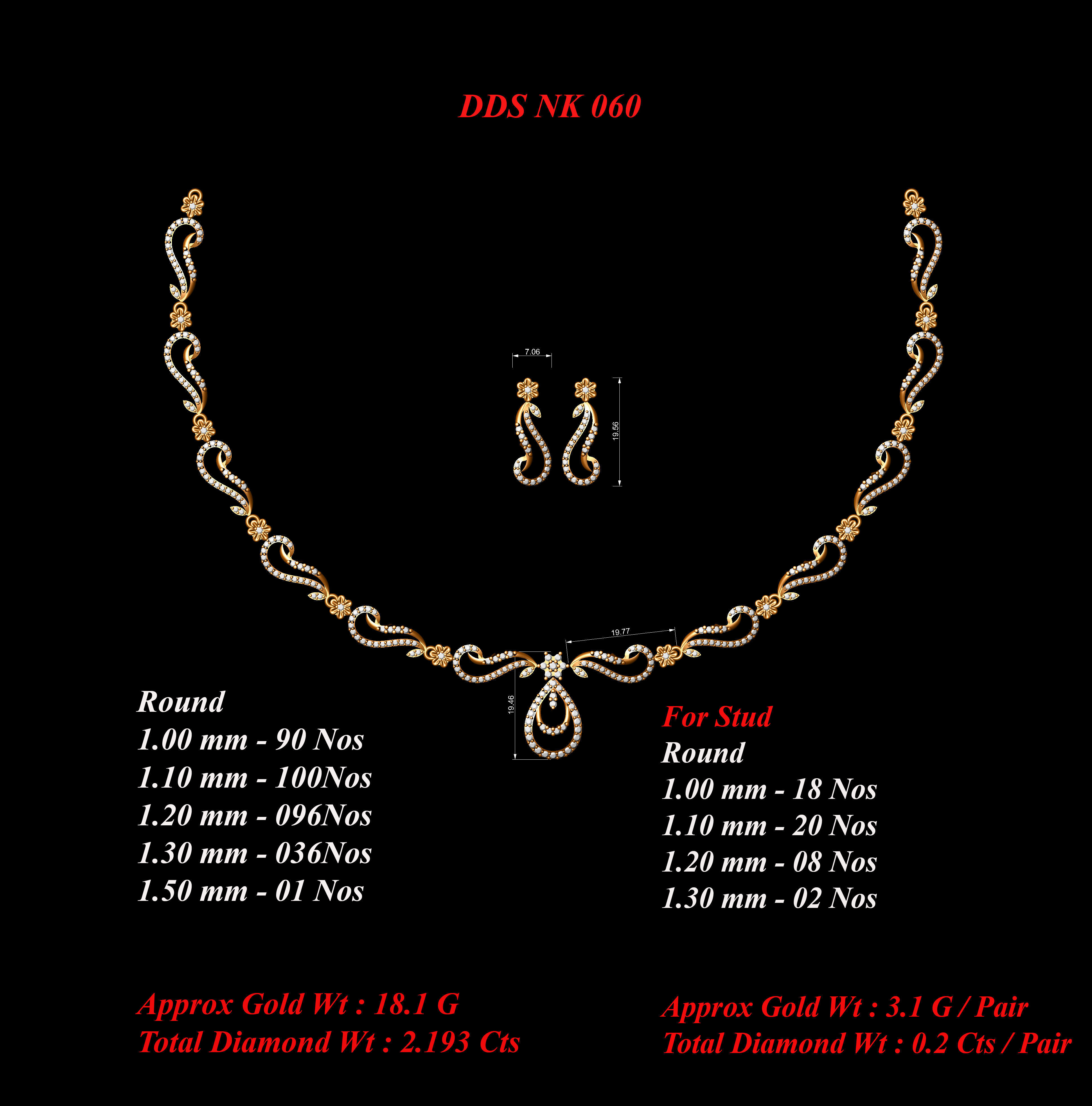 necklace  50  bulk  3dm files ready to print  part 05 3D print model_46