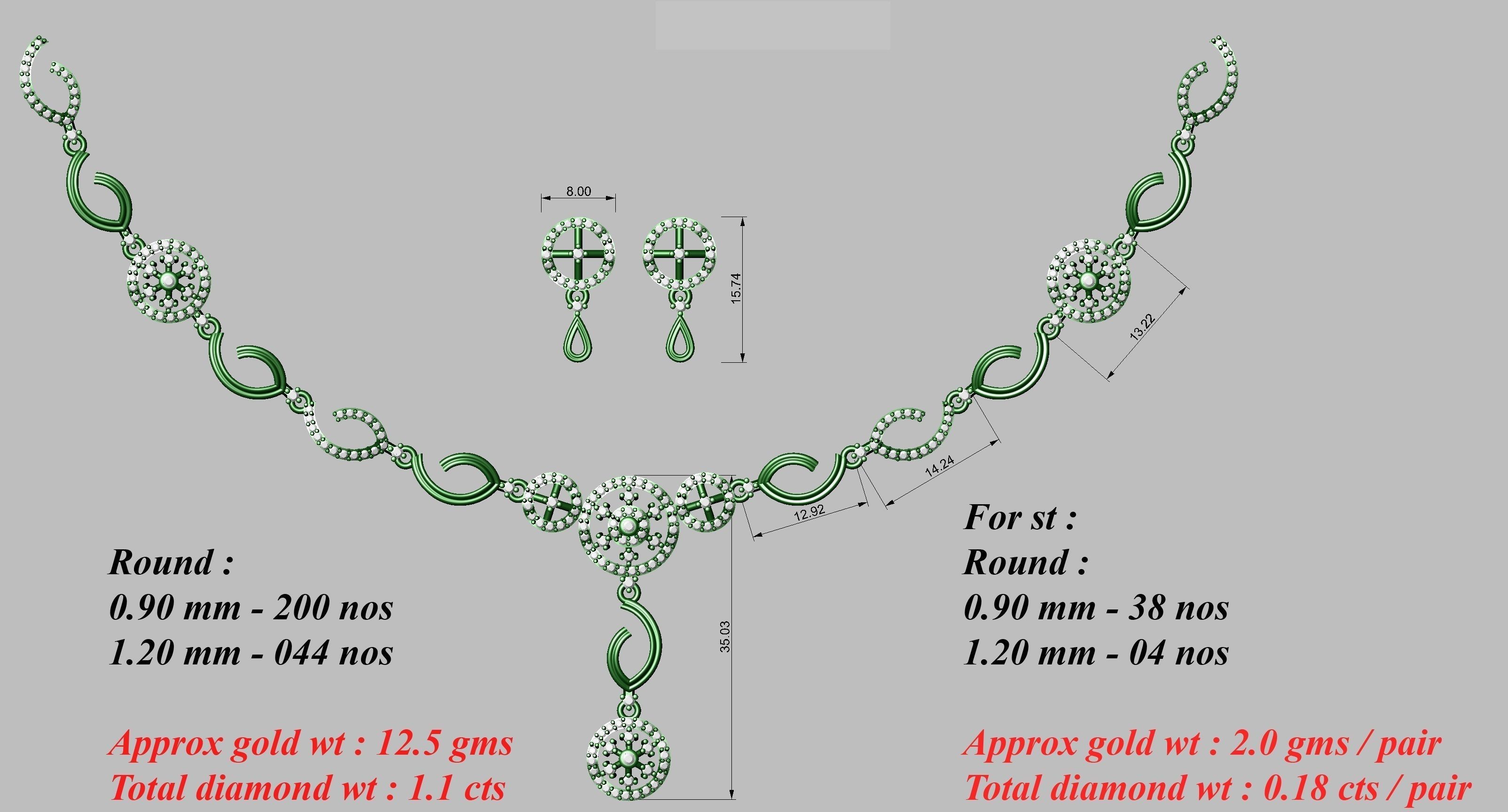necklace  50  bulk  3dm files ready to print  part 05 3D print model_14