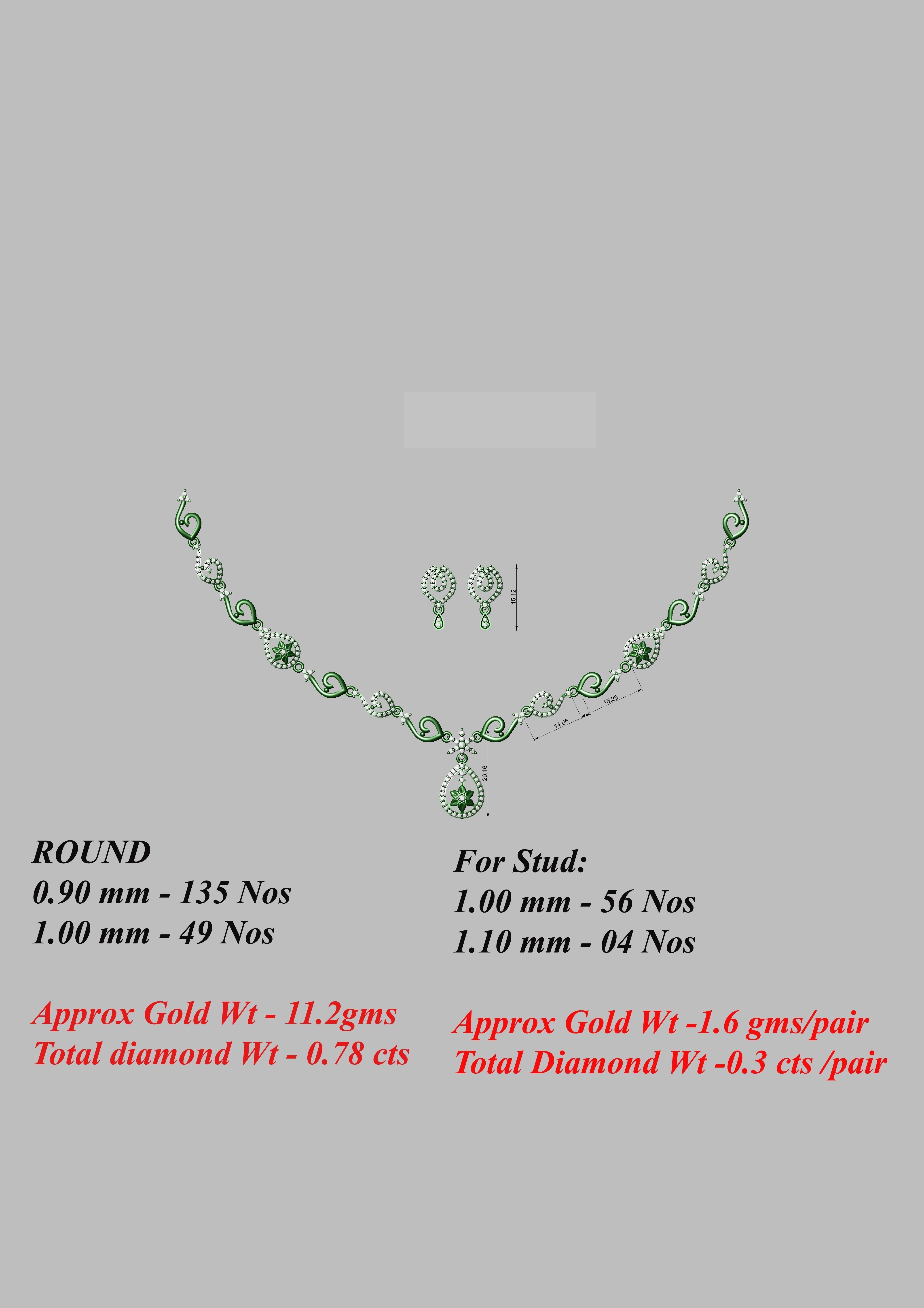 necklace  50  bulk  3dm files ready to print  part 05 3D print model_11