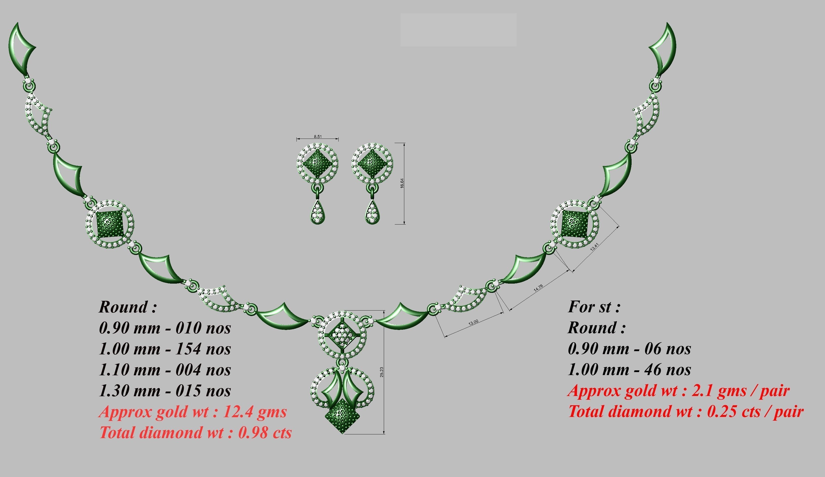 necklace  50  bulk  3dm files ready to print  part 05 3D print model_1
