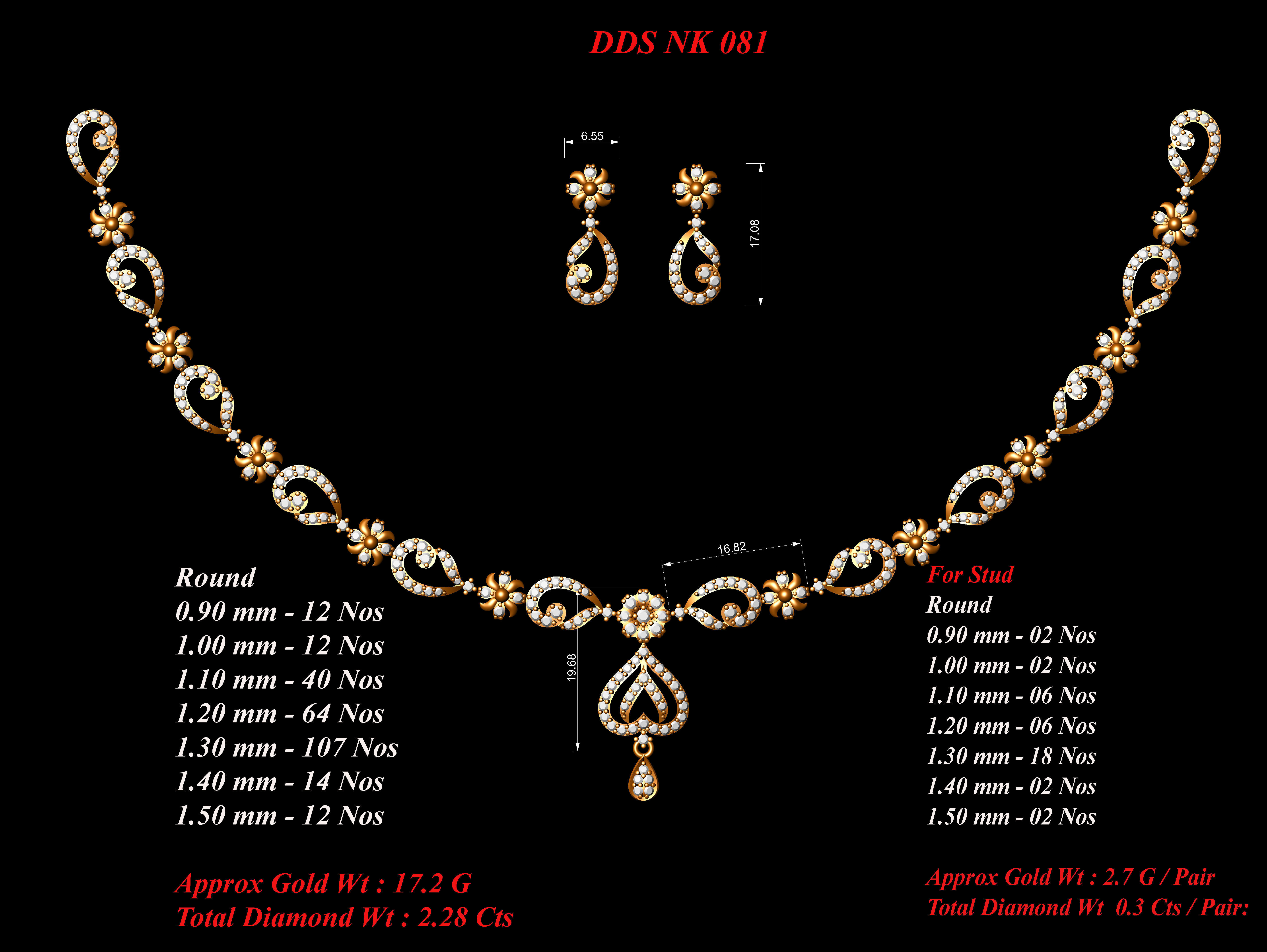 necklace  50  bulk  3dm files ready to print  part 05 3D print model_45