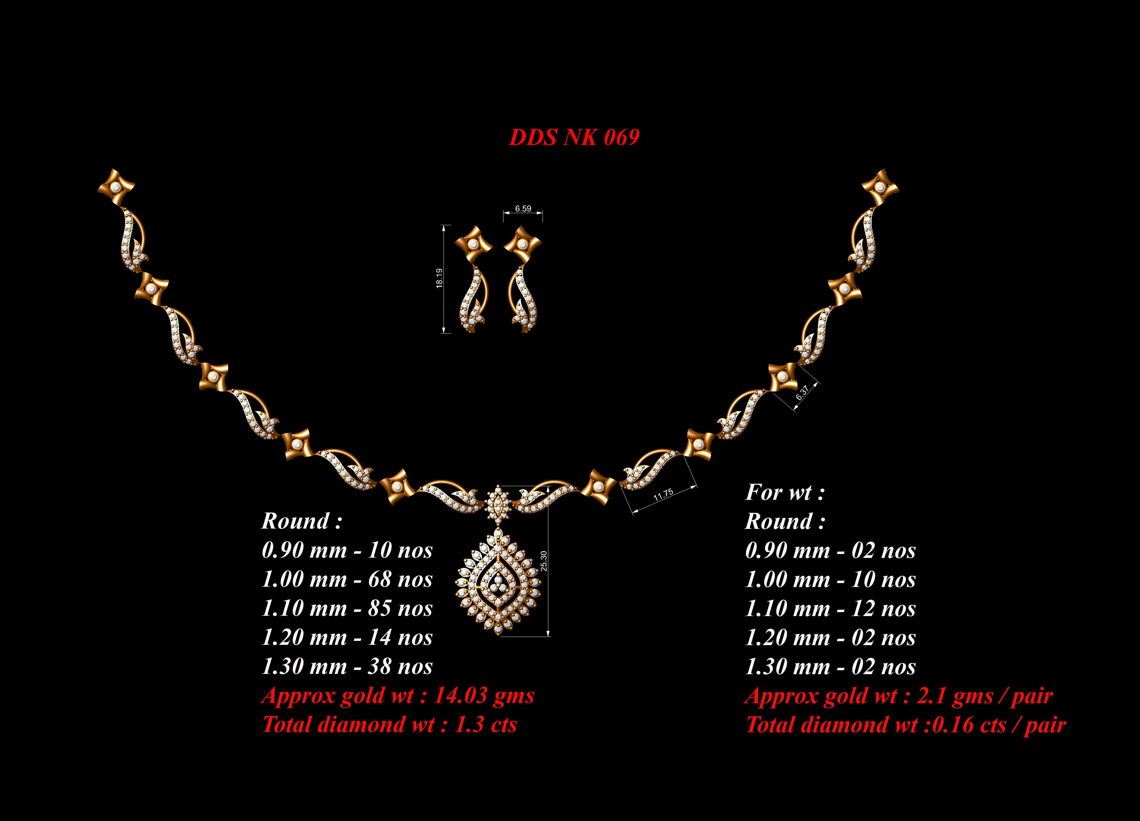 necklace  50  bulk  3dm files ready to print  part 05 3D print model_20