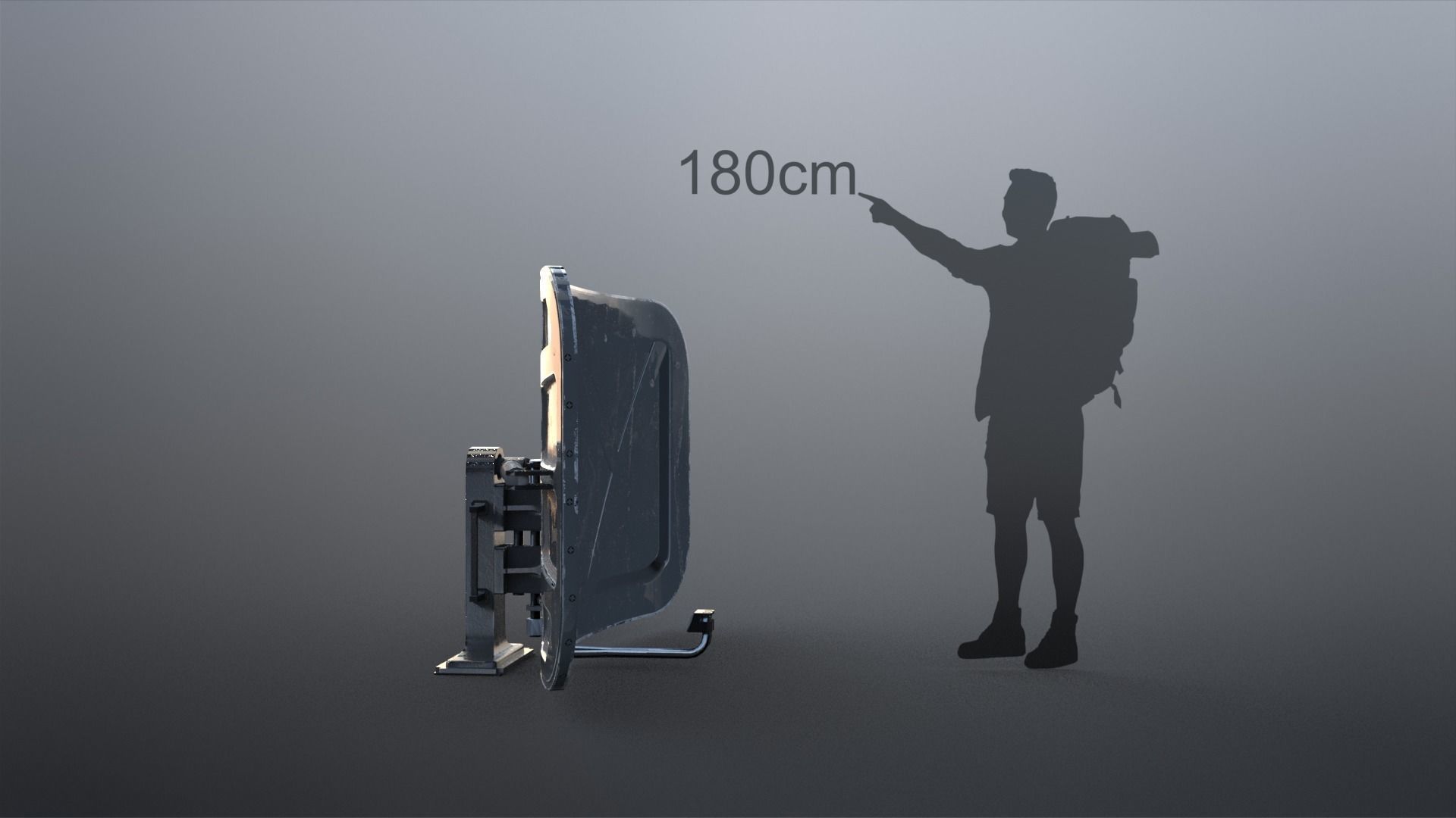 SciFi - Antenna Low-poly 3D model_7