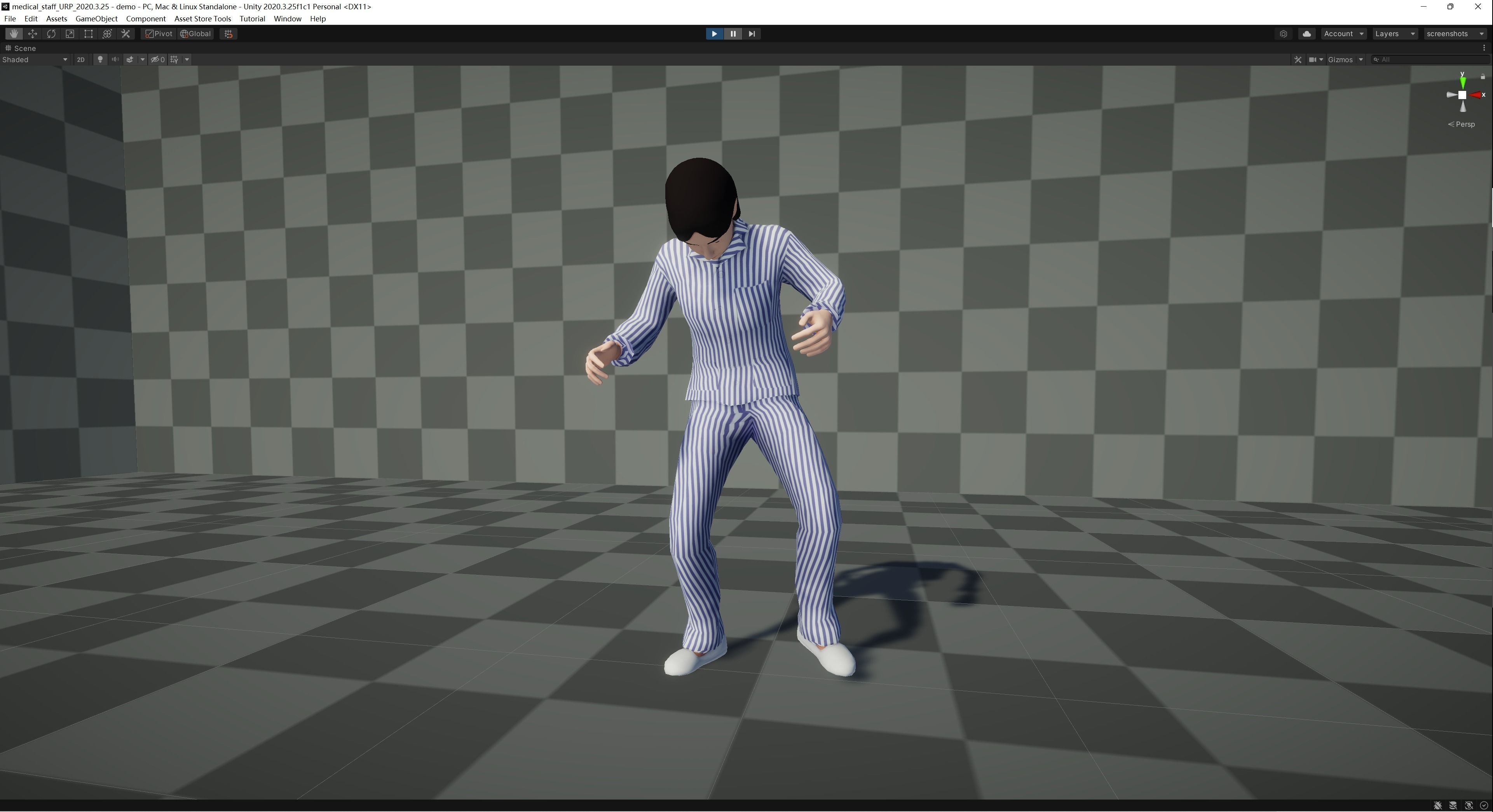 Female Patient Low-poly 3D model_6