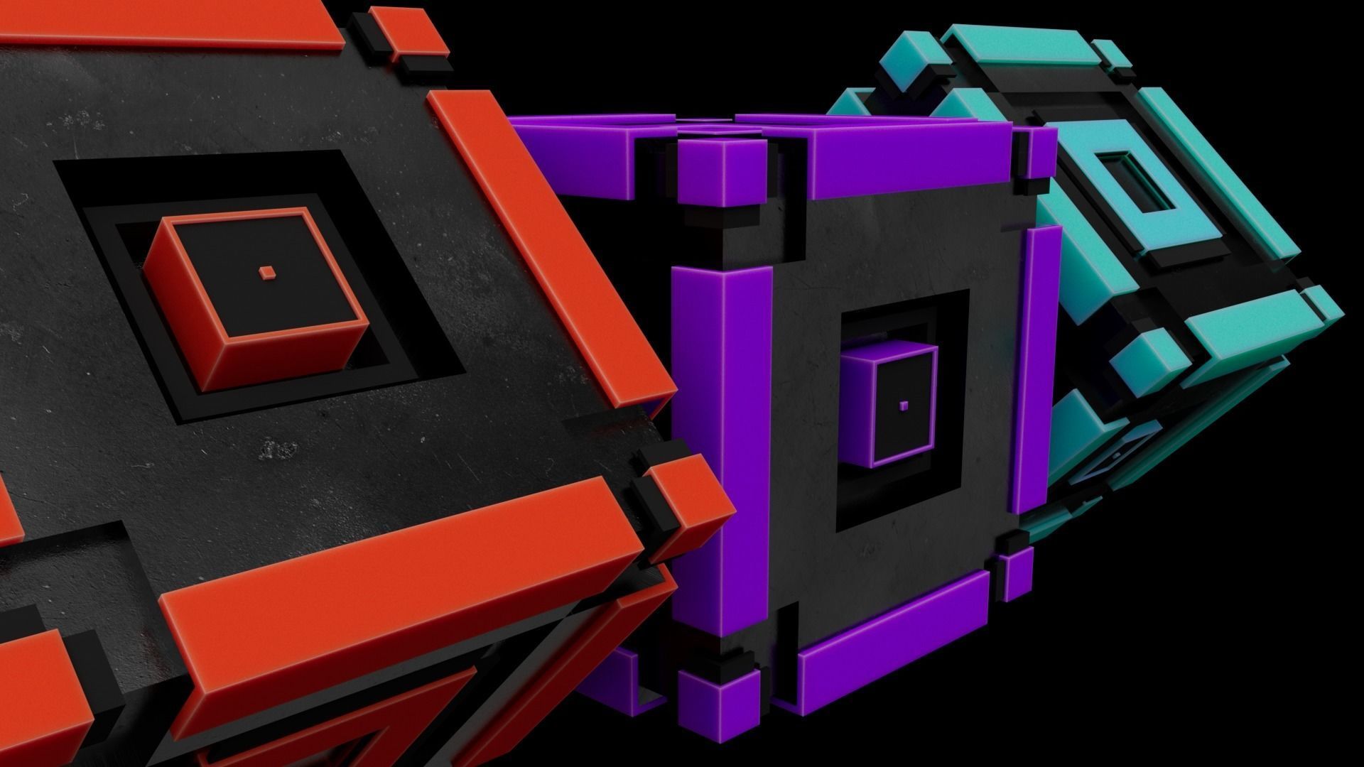 3D model Abstract sci-fi cube VR / AR / low-poly | CGTrader