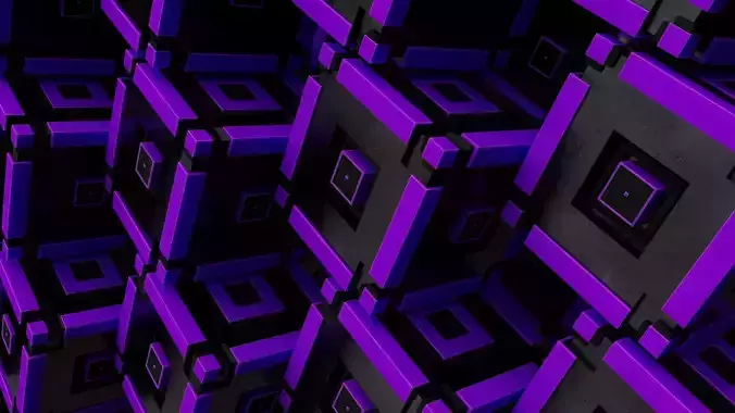 Abstract sci-fi cube