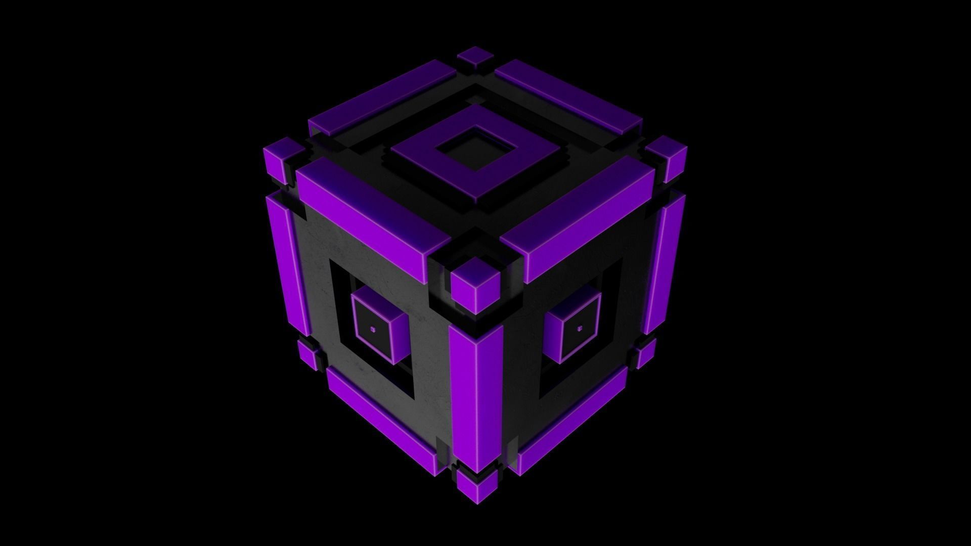 3D model Abstract sci-fi cube VR / AR / low-poly | CGTrader