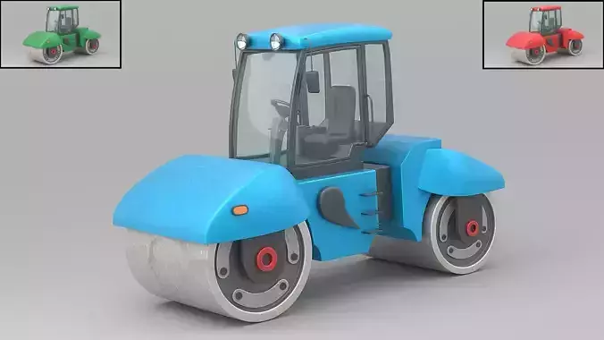 Cartoon Road Roller