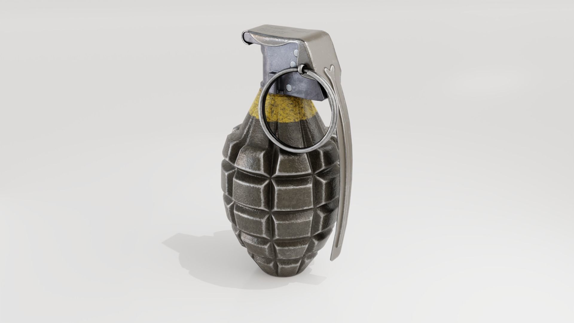 Grenade Mk2 Low-poly 3D model_1