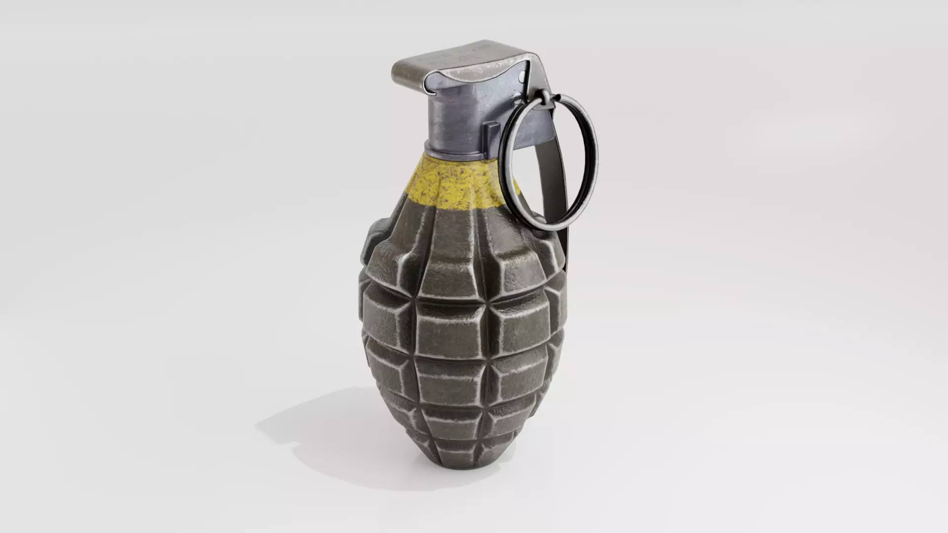 Grenade Mk2 Low-poly 3D model_0