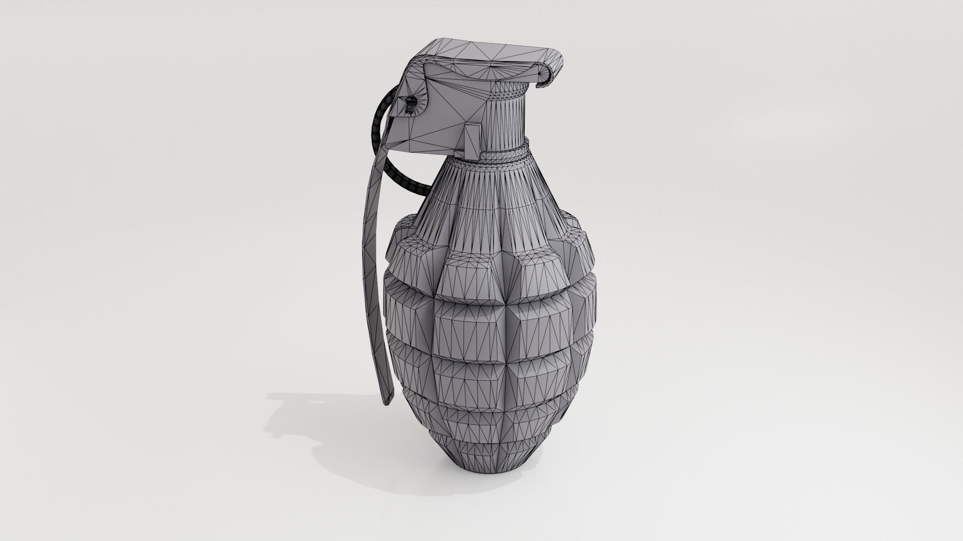 Grenade Mk2 Low-poly 3D model_6