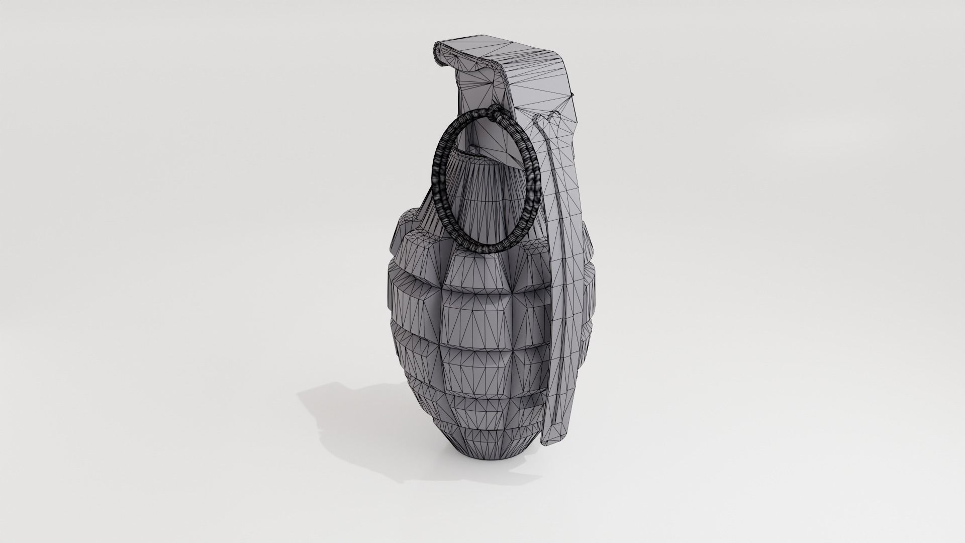 Grenade Mk2 Low-poly 3D model_5