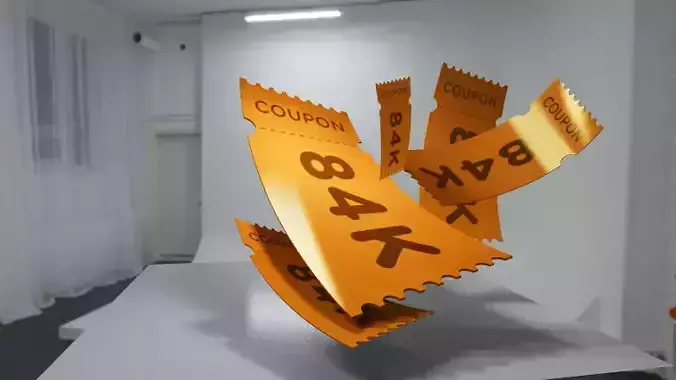 3D Ticket Template - Easy to Customize Texture