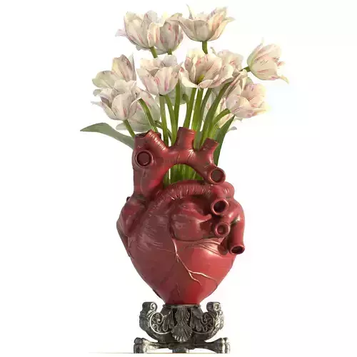 Heart Vase 2 Red